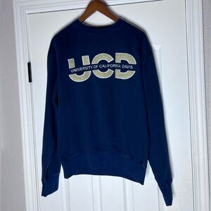Navy Blue University of California Davis Sweater - Small - Like New